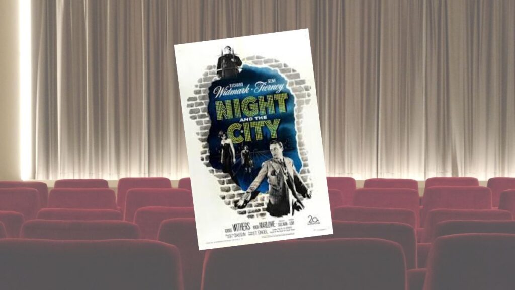 Movie poster for 1950's Night and the City. Poster photo taken from IMDb.