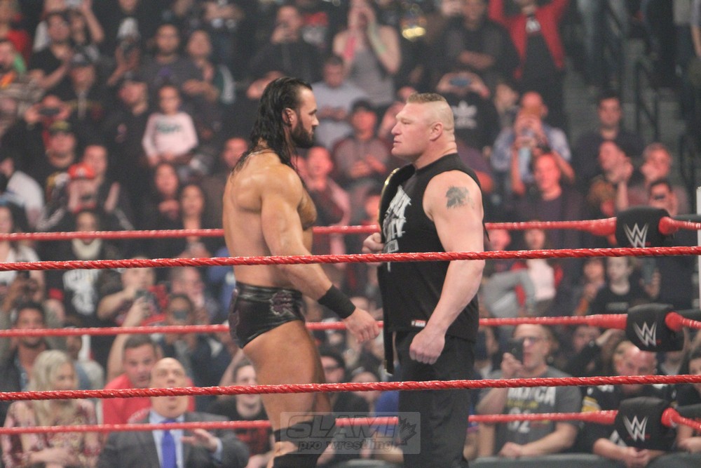 Drew McIntyre and Brock Lesnar.