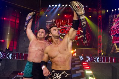 Samoa Joe and Magnus at Against All Odds in 2012.