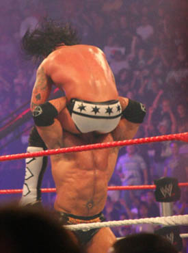 Batista slams CM Punk. SlamWrestling.net file photo