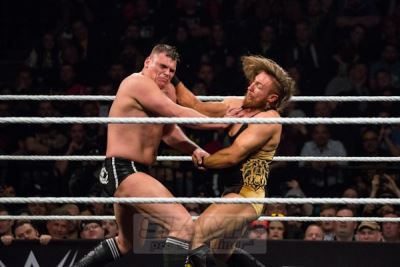 Walter against Pete Dunne in NXT at WrestleMania 35. Photo by Ricky Havlik