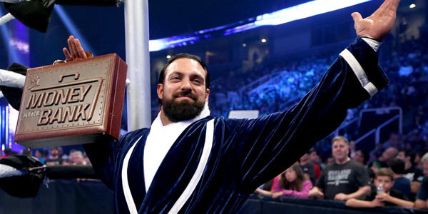 Damian Sandow with his Money in the Bank briefcase. WWE.com photo