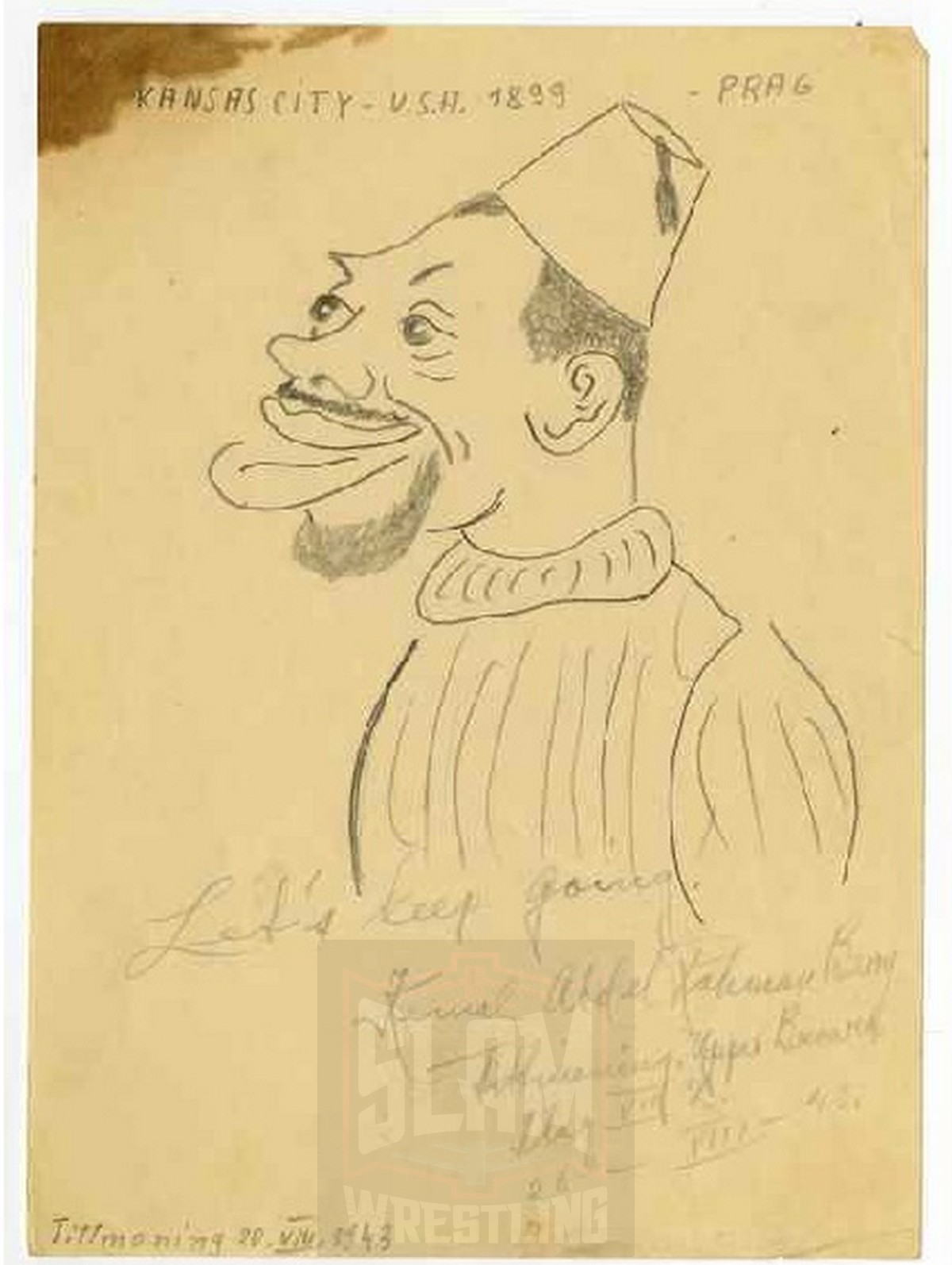 Drawing of Reginald Siki by Max Brandel