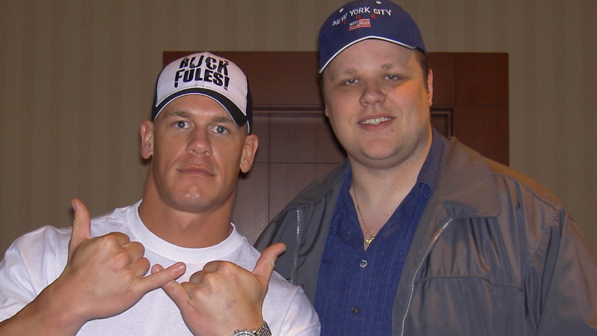 A young John Cena with a young Jason Clevett of SlamWrestling.net