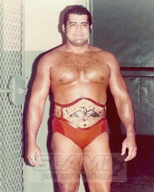 Pedro Morales as the WWWF champion. Chris Swisher Collection