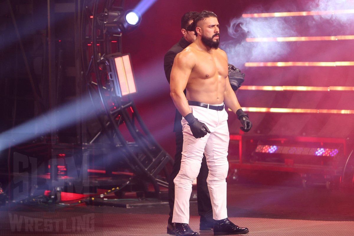 Andrade El Idolo before the Casino Ladder Match at AEW Dynamite on Wednesday, October 6, 2021, at The Liacouras Center in Philadelphia, PA. Photo by George Tahinos, https://georgetahinos.smugmug.com