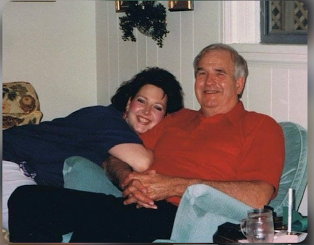 Pamela Lee with her father Allan "Turk" Stewart