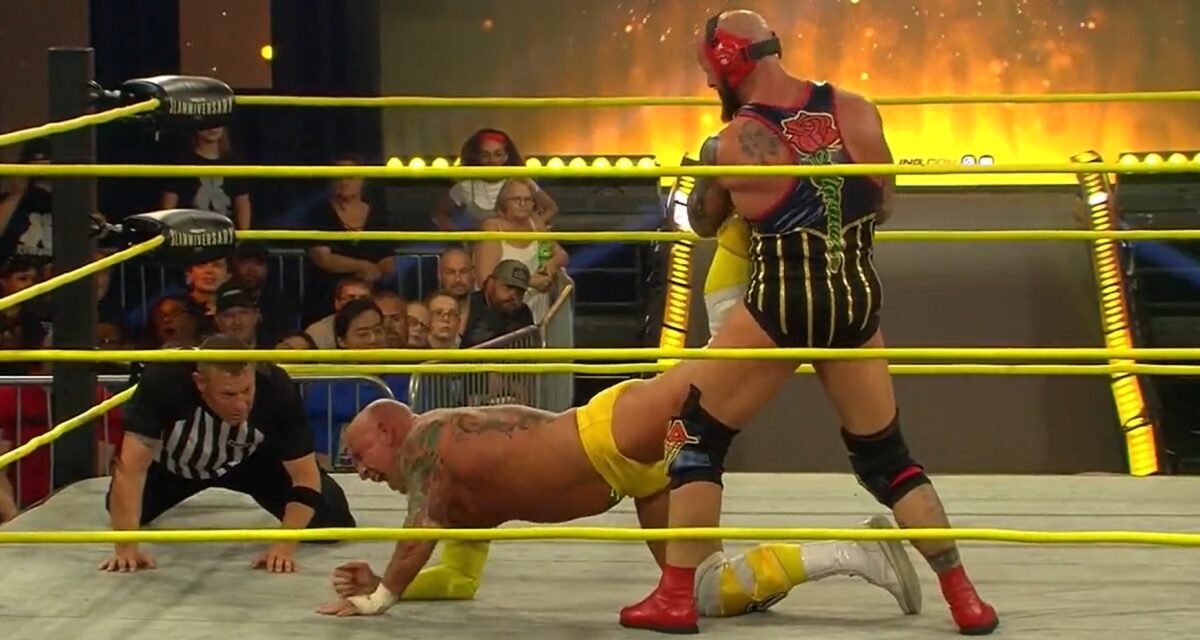 Josh Alexander celebrates the past by getting past Eric Young at Slammiversary