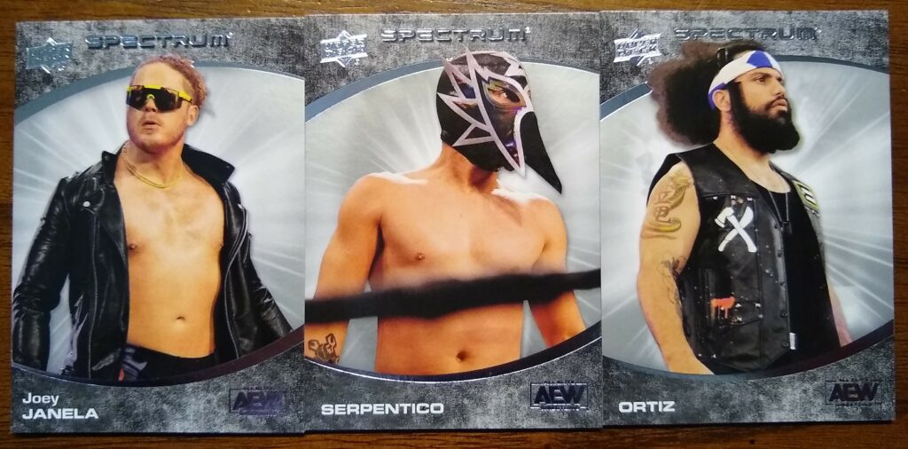 Joey Janela, Serpentico, and Ortiz AEW Spectrum cards