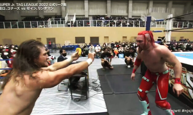 Super Jr. Tag League: Zayn almost beaten by a taco
