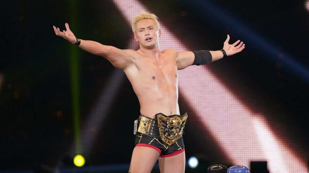 Okada closes the show. Courtesy of NJPW.
