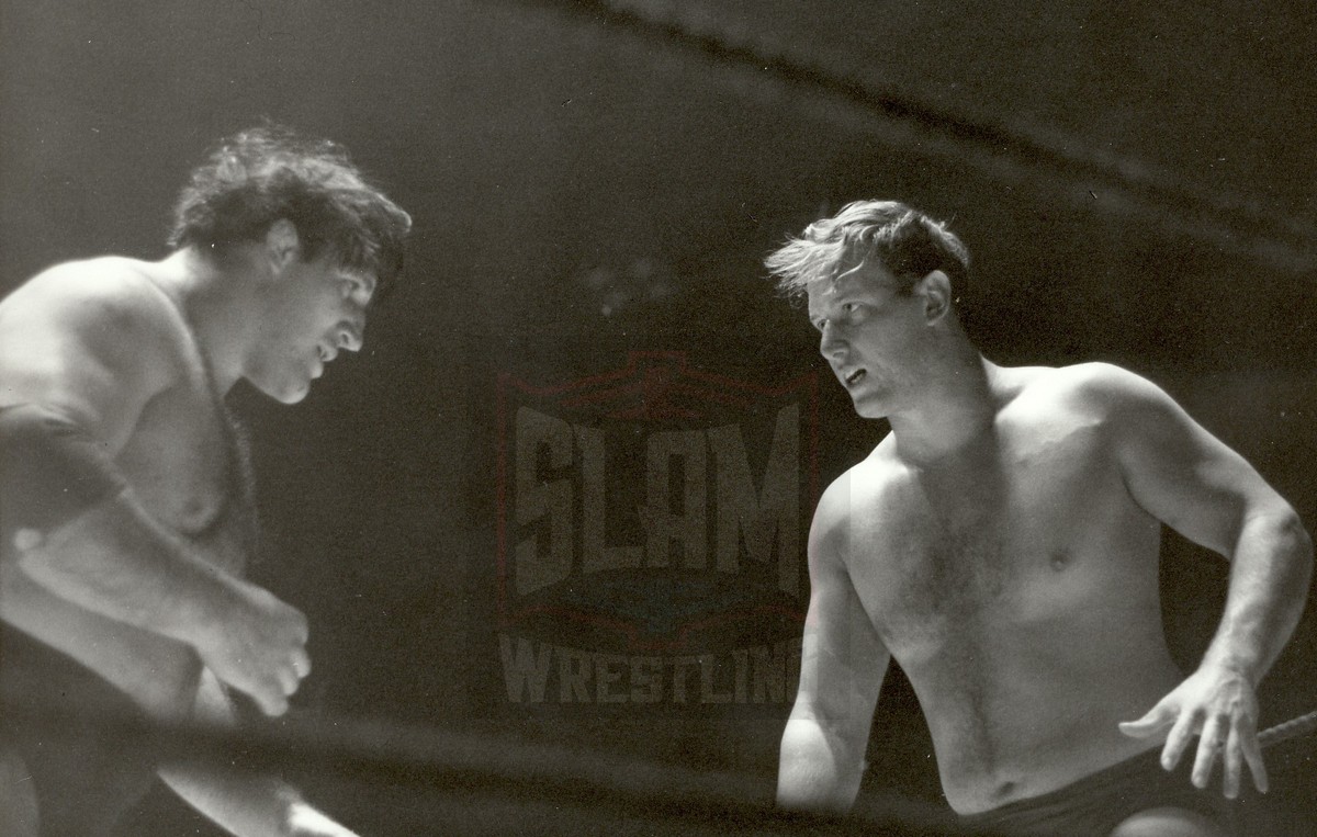Bruno Sammartino takes on Johnny Powers. Photo by Roger Baker