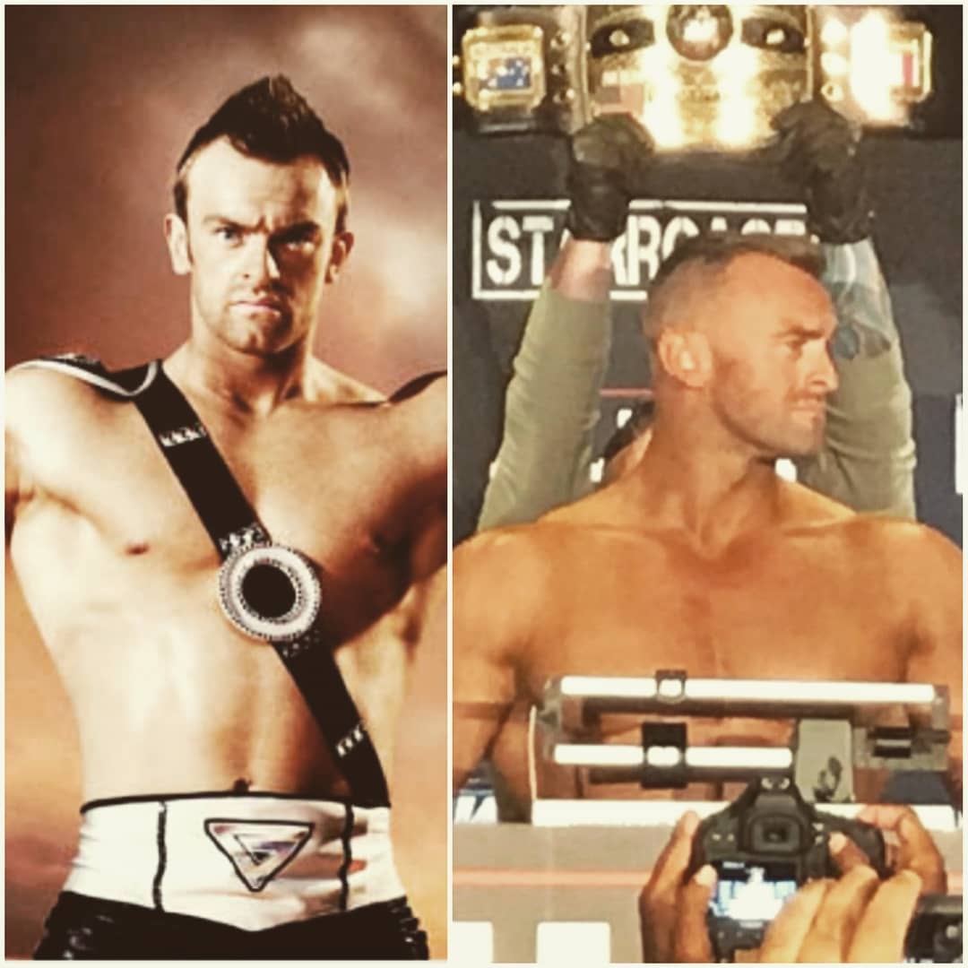 A "then" and "now" set of photos Nick Aldis posted to Facebook.