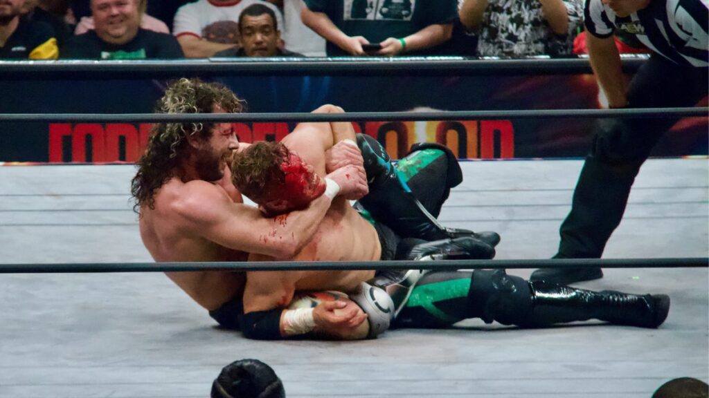 IWGP United States Heavyweight Championship: Kenny Omega (C) Vs. Will Ospreay (with Don Callis) at AEW-NJPW Forbidden Door at the Scotiabank Arena in Toronto, Ontario, on Sunday, June 25, 2023. Photo by Steve Argintaru, Twitter: @stevetsn Instagram: @stevetsn