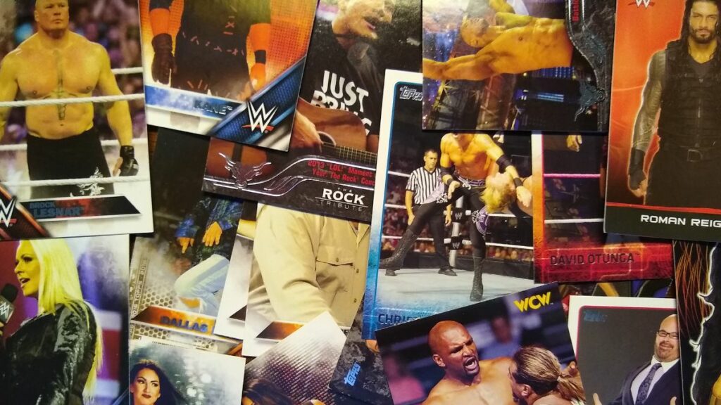 mixed wwe wrestling trading cards