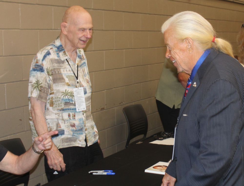 Baron Von Raschke and Rock Riddle at the Tragos/Thesz Professional Wrestling Hall of Fame induction weekend on Friday, July 21, 2023 in Waterloo, Iowa. Photo by Greg Oliver