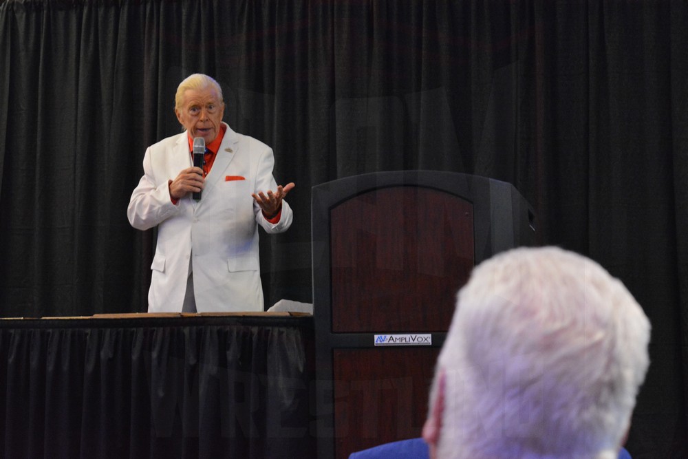 Rock Riddle at the Tragos/Thesz Professional Wrestling Hall of Fame induction on Saturday, July 22, 2023, in Waterloo, Iowa. Photo by Joyce Paustian