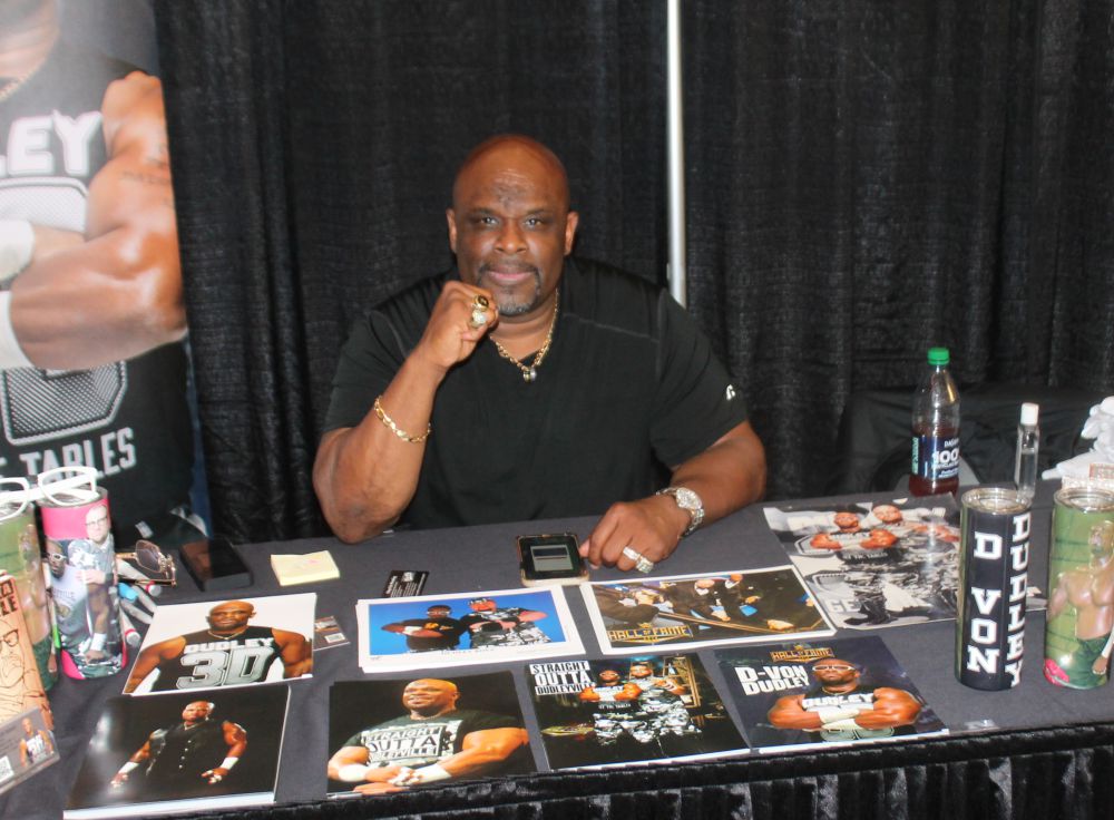 D'Von Dudley at the Tragos/Thesz Professional Wrestling Hall of Fame induction weekend on Friday, July 21, 2023 in Waterloo, Iowa. Photo by Greg Oliver