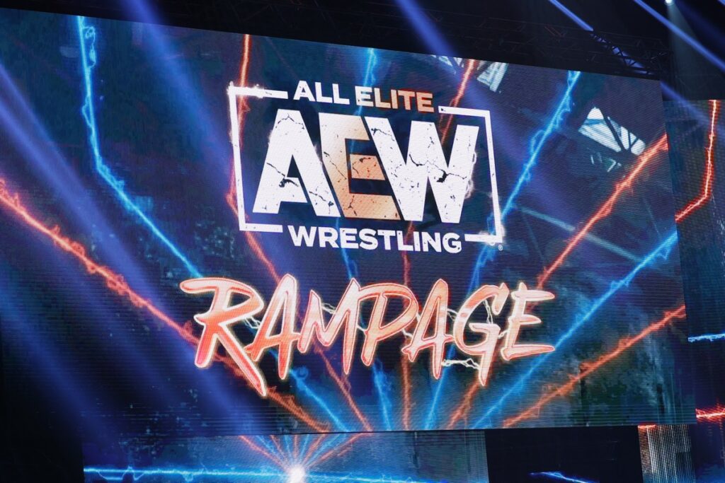 AEW Rampage sign at MVP Arena, in Albany, on Wednesday, July 26, 2023. Photo by George Tahinos, georgetahinos.smugmug.com