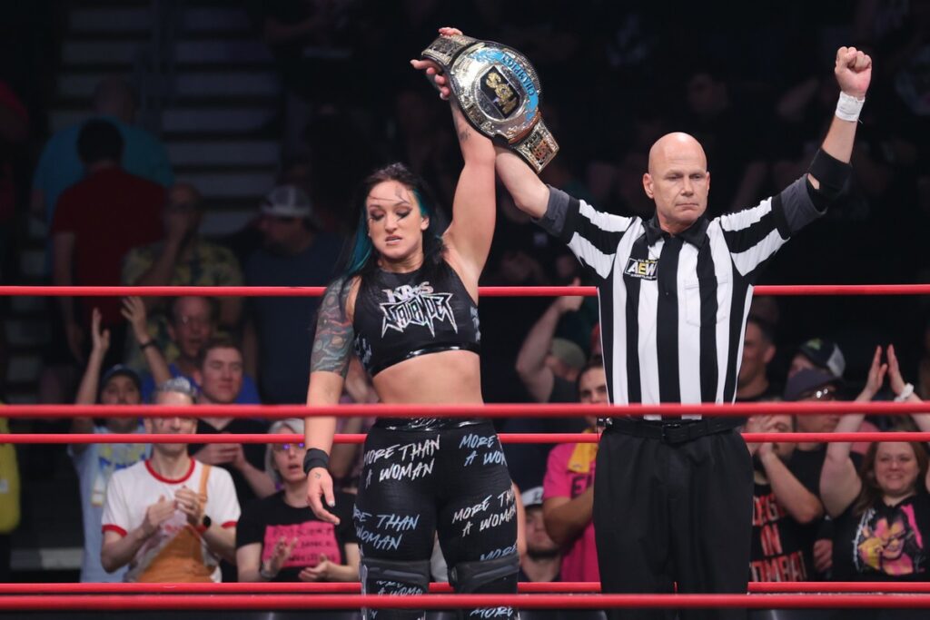 AEW TBS Champion Kris Statlander defends her title at TD Garden, in Boston, on Wednesday, July 19, 2023. Photo by George Tahinos, georgetahinos.smugmug.com