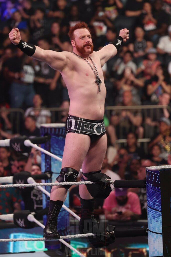 US Championship match: Sheamus vs. Austin Theory (c) at WWE Smackdown at Madison Square Garden, in New York City, on Friday, July 7, 2023. Photo by George Tahinos, georgetahinos.smugmug.com