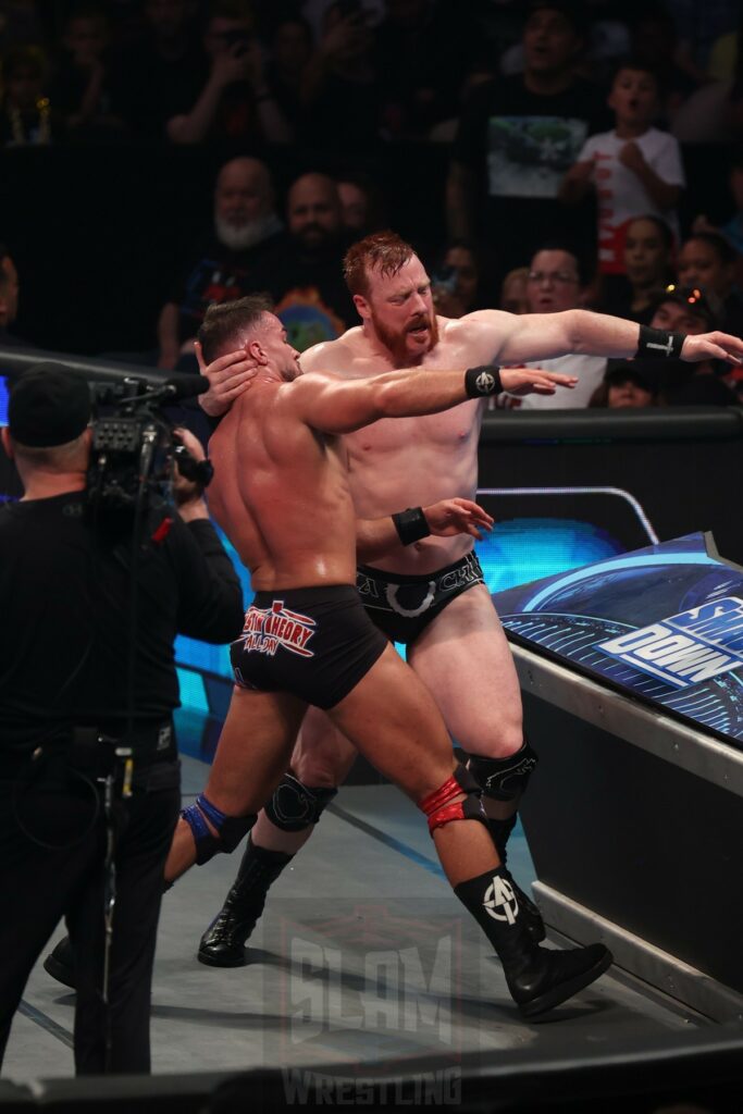 US Championship match: Sheamus vs. Austin Theory (c) at WWE Smackdown at Madison Square Garden, in New York City, on Friday, July 7, 2023. Photo by George Tahinos, georgetahinos.smugmug.com