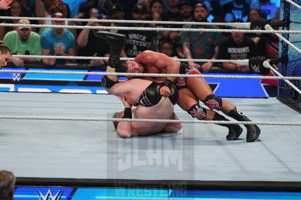 US Championship match: Sheamus vs. Austin Theory (c) at WWE Smackdown at Madison Square Garden, in New York City, on Friday, July 7, 2023. Photo by George Tahinos, georgetahinos.smugmug.com