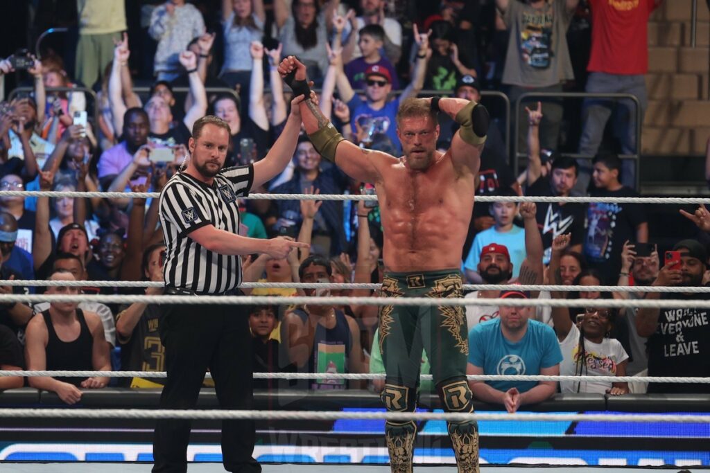 Edge vs. Grayson Waller at WWE Smackdown at Madison Square Garden, in New York City, on Friday, July 7, 2023. Photo by George Tahinos, georgetahinos.smugmug.com