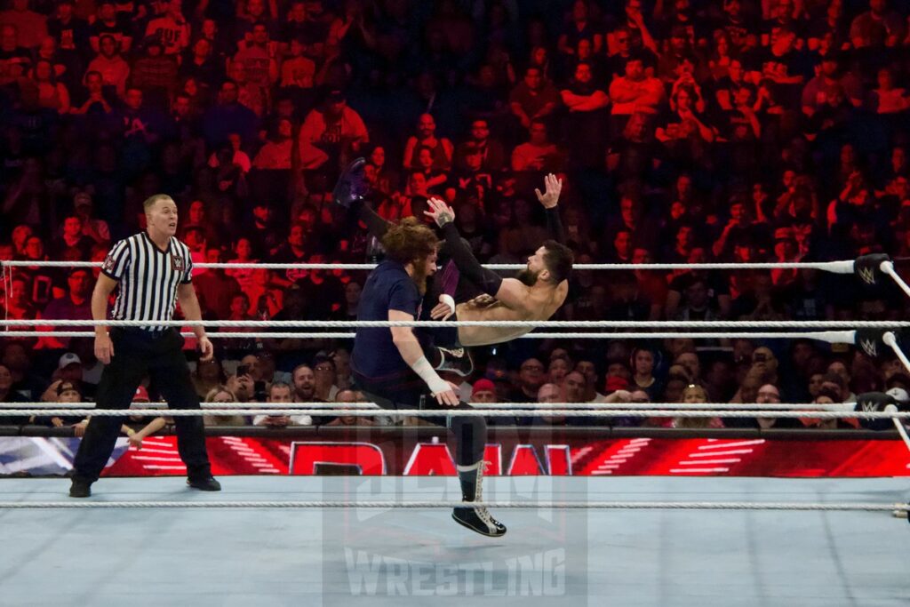 Judgement Day Vs. Seth Rollins, Sami Zayn & Kevin Owens at the KeyBank Center in Buffalo, New York, on Monday, July 10, 2023, as WWE presented Monday Night Raw. Photo by Steve Argintaru, Twitter: @stevetsn Instagram: @stevetsn