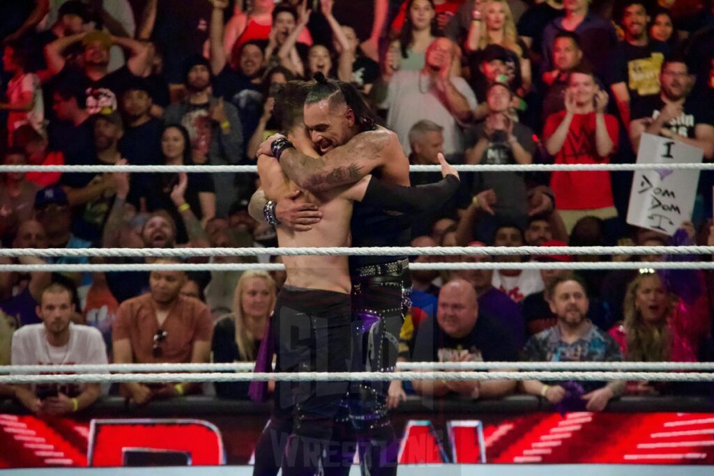 Judgement Day Vs. Seth Rollins, Sami Zayn & Kevin Owens at the KeyBank Center in Buffalo, New York, on Monday, July 10, 2023, as WWE presented Monday Night Raw. Photo by Steve Argintaru, Twitter: @stevetsn Instagram: @stevetsn