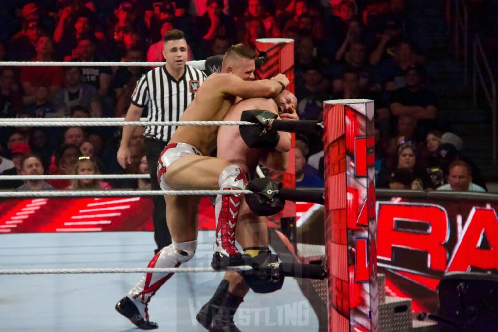 The Miz Vs. Tommaso Ciampa (No Disqualification Match) at the KeyBank Center in Buffalo, New York, on Monday, July 10, 2023, as WWE presented Monday Night Raw. Photo by Steve Argintaru, Twitter: @stevetsn Instagram: @stevetsn