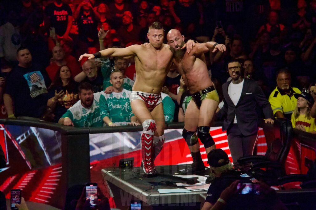 The Miz Vs. Tommaso Ciampa (No Disqualification Match) at the KeyBank Center in Buffalo, New York, on Monday, July 10, 2023, as WWE presented Monday Night Raw. Photo by Steve Argintaru, Twitter: @stevetsn Instagram: @stevetsn