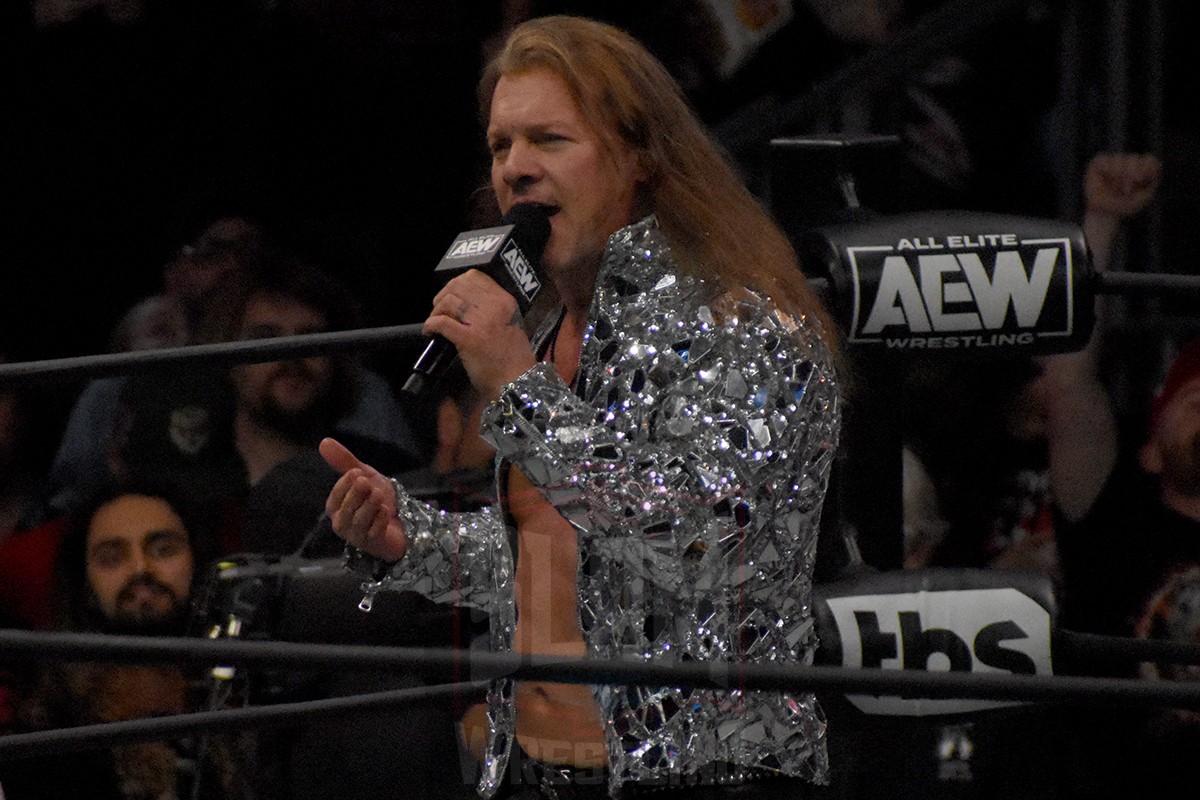 Chris Jericho at AEW Dynamite on Wednesday, July 5, 2023, at Rogers Place in Edmonton, Alberta. Photo by Ben Lypka