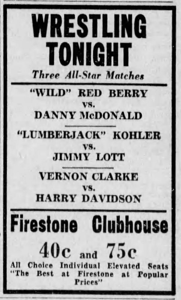 McDonald on a bout in Akron, Ohio, on March 18, 1935.