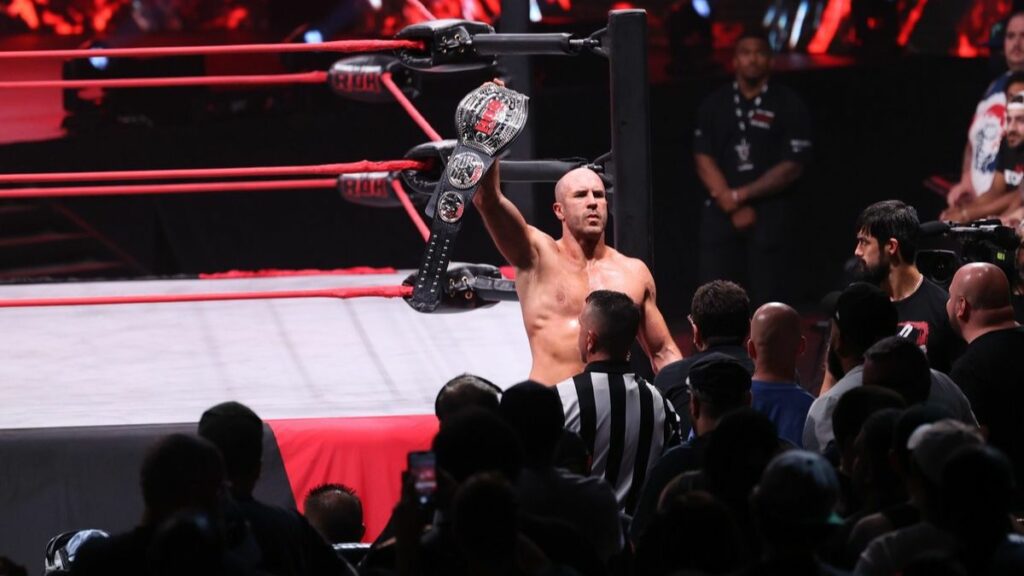 Champion Claudio Castagnoli defeats Pac for the ROH World Championship at CURE Insurance Arena, in Trenton, on Friday, July 21, 2023. Photo by George Tahinos, georgetahinos.smugmug.com