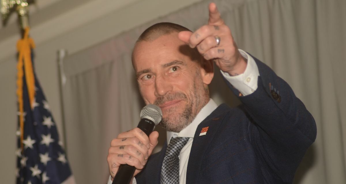 CM Punk at the Cauliflower Alley Club banquet on Wednesday, August 30, 2023, at the Plaza Hotel & Casino in Las Vegas. Photo by Brad McFarlin