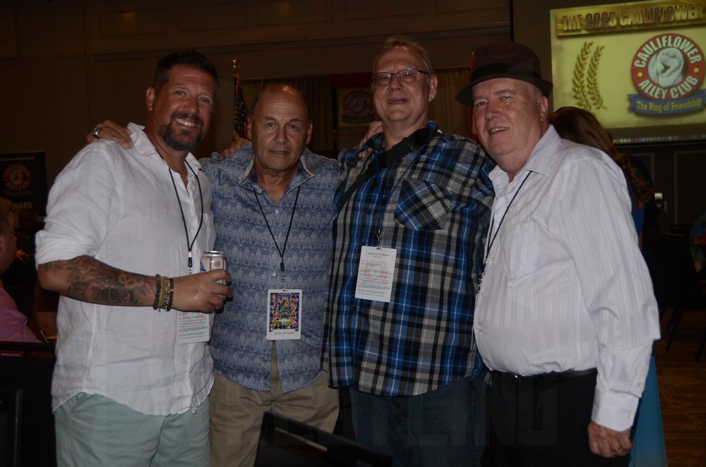 David Boyce, Kevin Jefferies, Ron Hutchison and Alan Johnstone at the Cauliflower Alley Club on Tuesday, August 29, 2023, at the Plaza Hotel & Casino in Las Vegas. Photo by Brad McFarlin