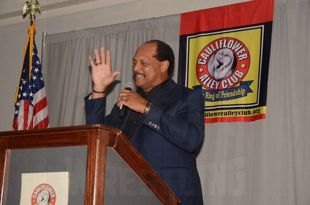 Ron Simmons at the Cauliflower Alley Club Baloney Blowout on Tuesday, August 29, 2023, at the Plaza Hotel & Casino in Las Vegas. Photo by Brad McFarlin