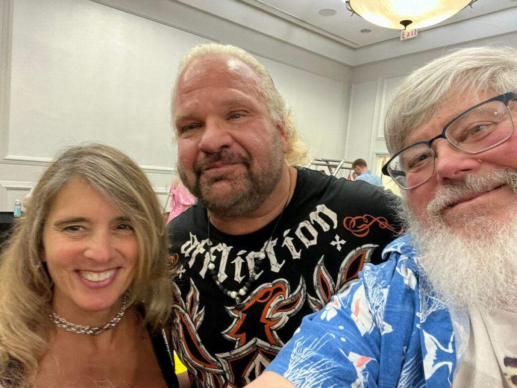 Karen Diagneault, Andy Anderson and Greg "Count Grog" Mosorjak at The Gathering in Charlotte, NC, on Saturday, August 5, 2023. Photo by Greg "Count Grog" Mosorjak