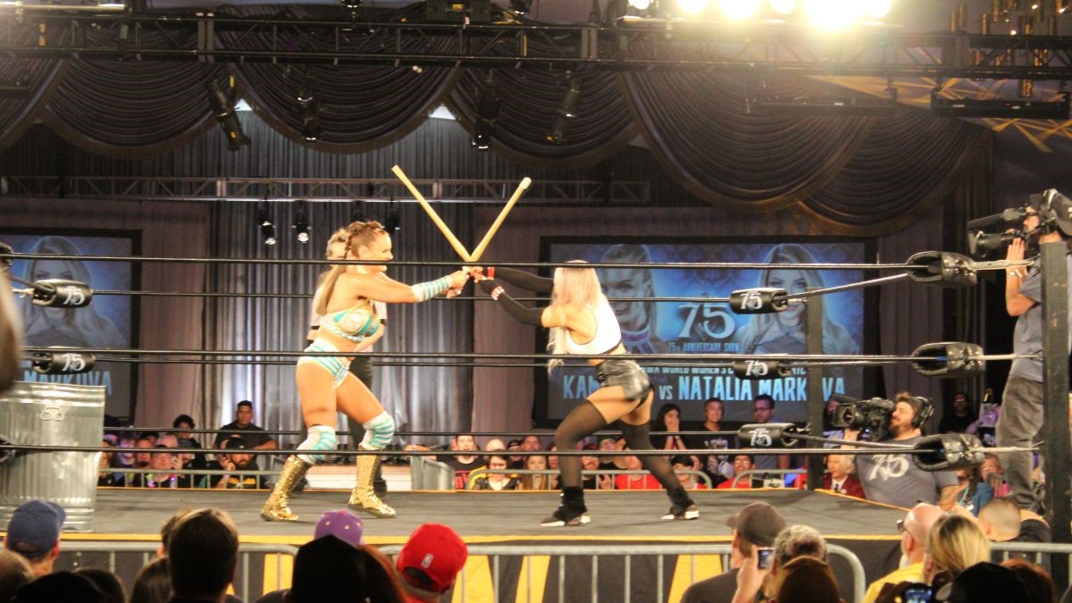 Kamille and Natalia Markova get hardcore on Night One of NWA 75 - Slam ...