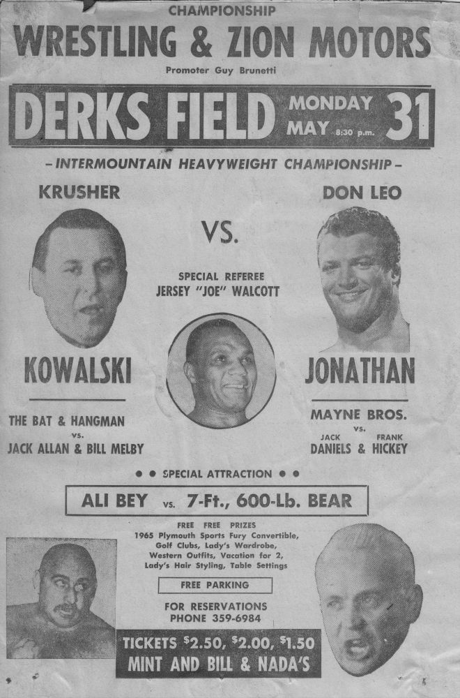 Ali Bey takes on a bear in Salt Lake City on May 31, 1965.