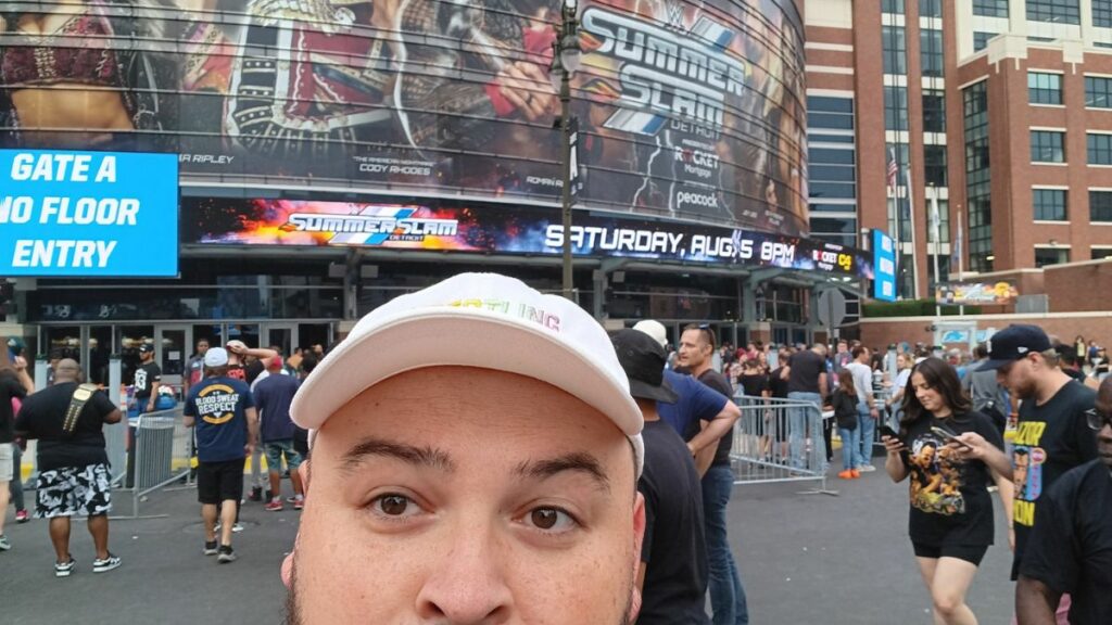 Josh Olsen prior to the start of SummerSlam.