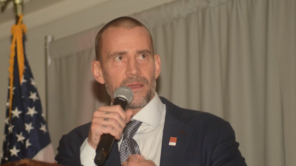 CM Punk at the Cauliflower Alley Club banquet on Wednesday, August 30, 2023, at the Plaza Hotel & Casino in Las Vegas. Photo by Brad McFarlin