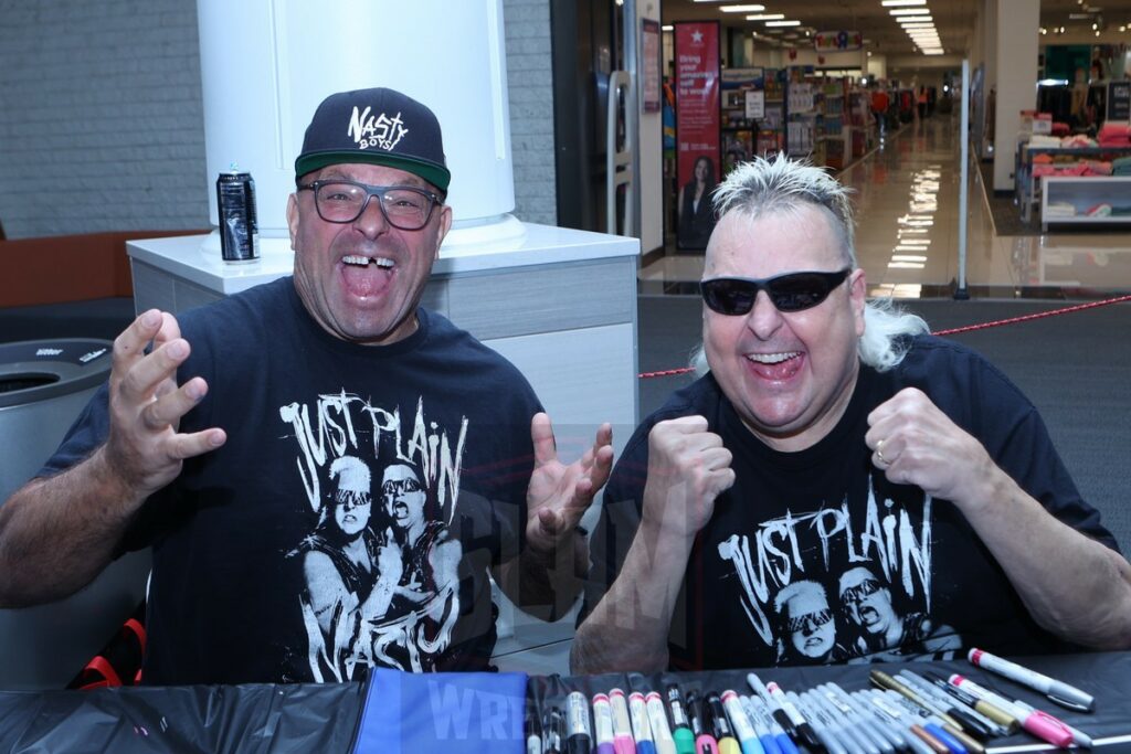 The Nasty Boys at 90s Wrestling Con on Saturday, September 30, 2023, at Rockaway Townsquare, in Rockaway, New Jersey. Photo by George Tahinos, georgetahinos.smugmug.com