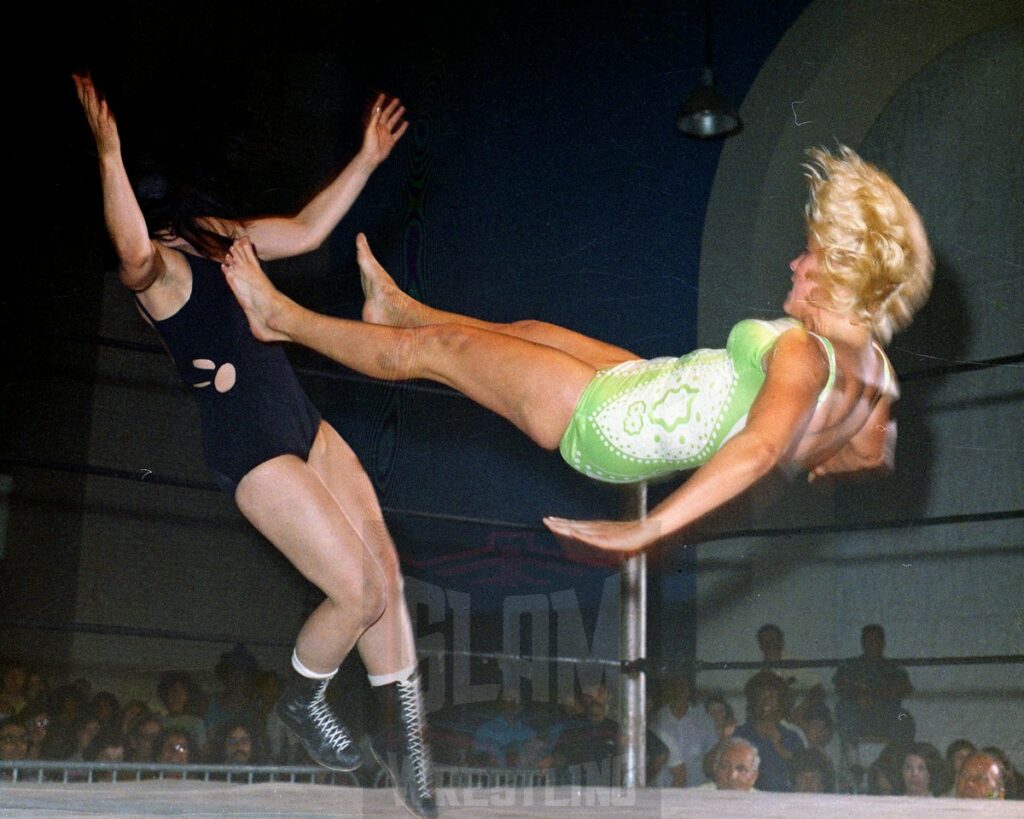 Joyce Grable with the dropkick. Courtesy the collection of Chris Swisher