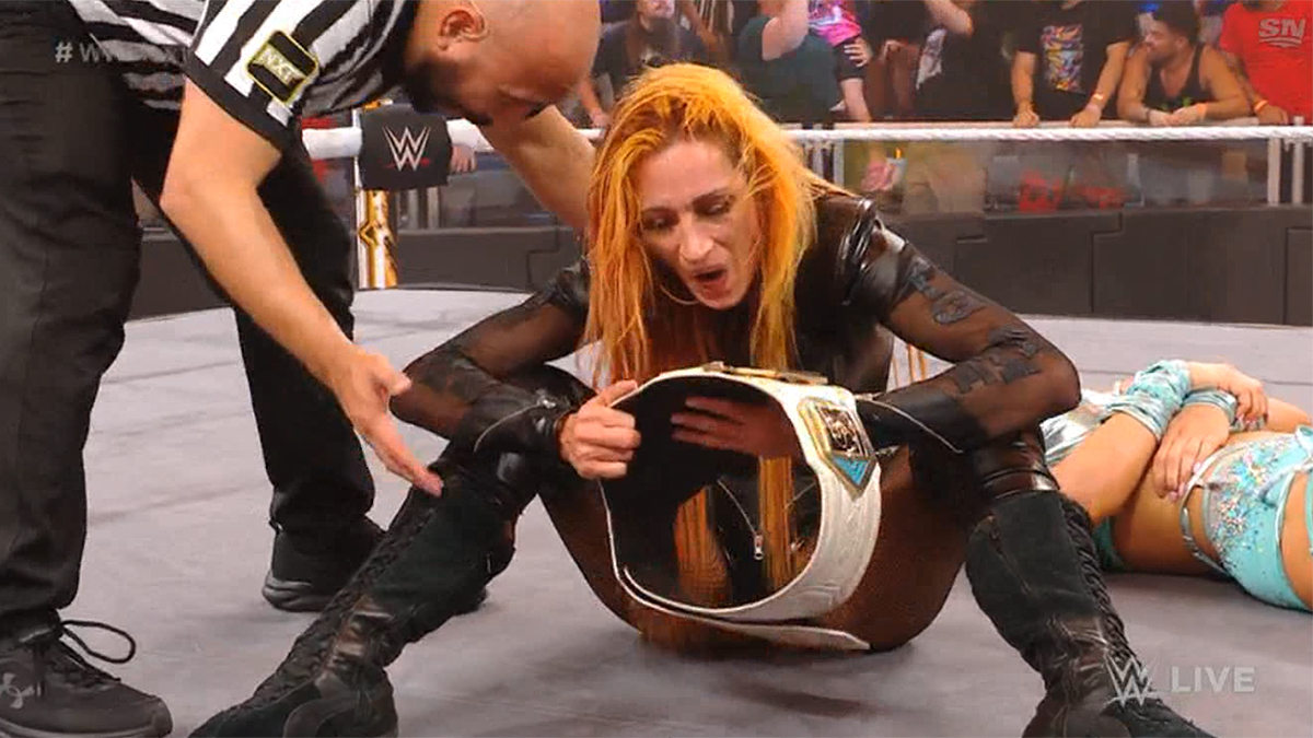 WWE: Becky Lynch celebrates her NXT Women's Championship victory as 'The  Grand Slam Man