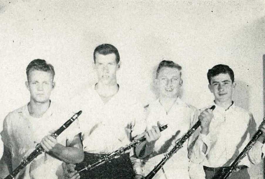 Jack Adkisson -- the future Fritz Von Erich -- on the clarinet at Crozier Tech High School in Dallas. Ancestry.com