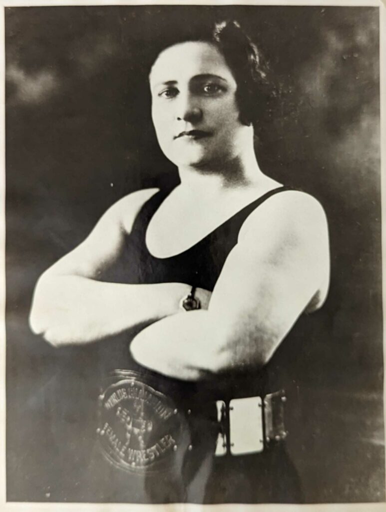 Cora Livingston, women’s world champion and opponent of Virginia Mercerau