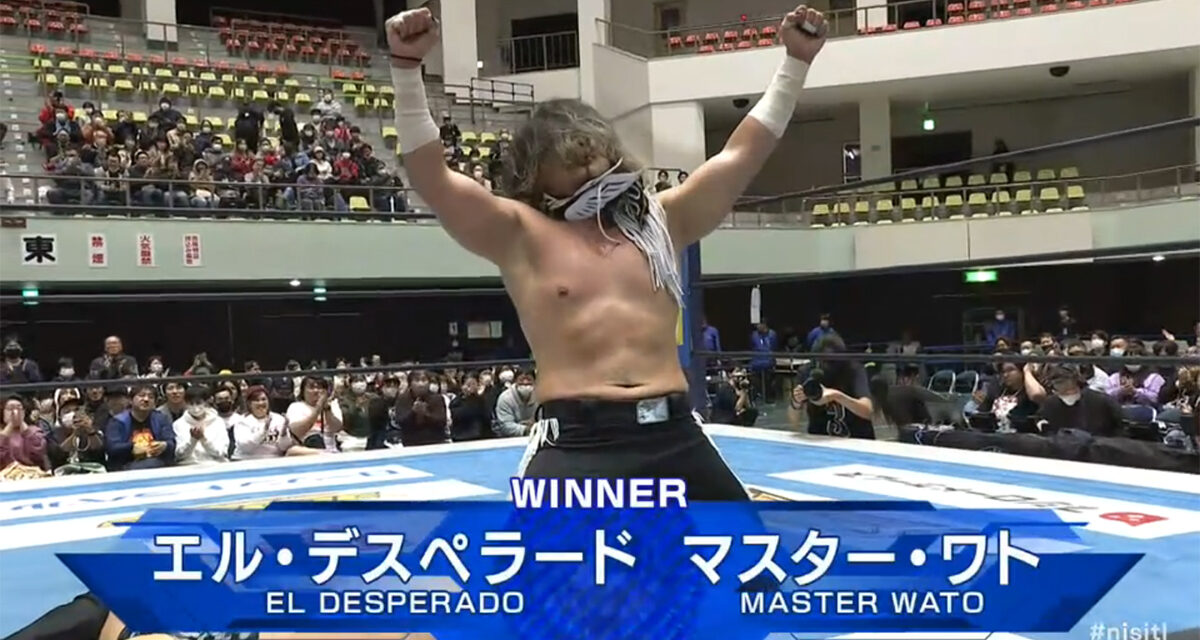 Desperado loses his mask but not the match at Super Jr. Tag League