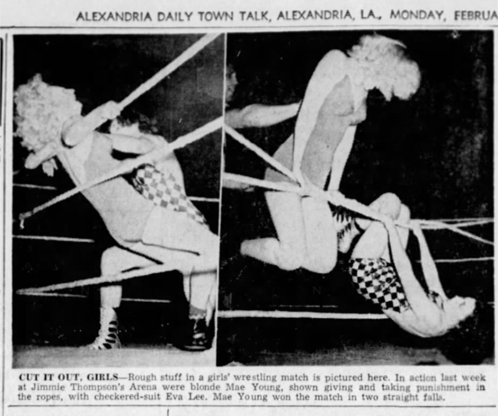 Mae Young against Eva Lee